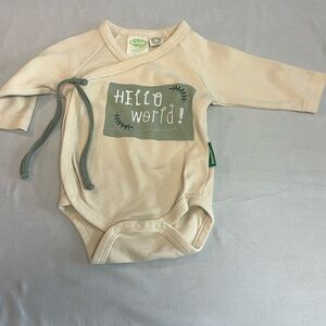 Parade - Canadian - Organic cotton kimono style Cream Baby Onesie